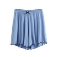 thumbnail image 5 of YUGYXL Women's Stretch Waist Shorts Lovely Decoration Soft Comfy Shorts Sleepwear Shorts Comfy Summer Shorts Blue M, 5 of 5