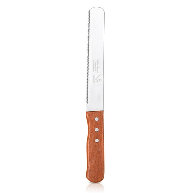 Bread Slicer Sawtooth Slicing Tool with Wooden Handle Wedding Party Spatula Decorating Gadget Baking Supplies Kitchen Accessory 12 Inch, Type 1