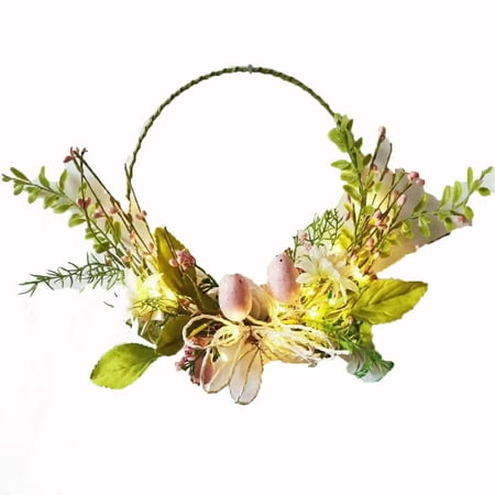 kpoegyjsar Simulation Garland Door Decoration Ring Small Thorn Door Leaf Wreath