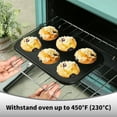 thumbnail image 4 of 2 Pack Muffin Cake Pan Baking Tray,Bexikou Muffin Baking Pan for Baking,Carbon Steel Muffin Cupcake Tin for Muffins, Cupcakes, Non Stick Cheesecake Pans, Black, 4 of 6