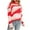 DT--Red, variant on DailyTrove Women's Striped Turtleneck Top, Long Sleeve, Winter Casual & Outdoor Wear, Warm Wool Blend, Plus Size Friendly
