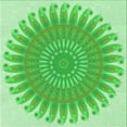 thumbnail image 1 of Ahgly Company Machine Washable Indoor Square Transitional Green Area Rugs, 5' Square, 1 of 7