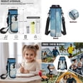 thumbnail image 5 of Yspwyqan Backpack Set for Elementary, Snowy Winter Penguin Kids Backpack Matching Lunch Box Set 4Pcs, Lightweight Double Zip Fits 14" Laptop Bags for Primary Middle School, 5 of 7