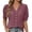 Wine, variant on Conairie Puff Sleeve Tops For Womens Solid Loose V Neck T Shirts Breathable Soft Work Tee Pullover Outfits Beige L