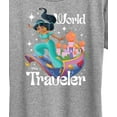 thumbnail image 3 of Disney Princess - Jasmine World Traveler  - Women's Short Sleeve Graphic T-Shirt, 3 of 5