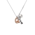 thumbnail image 2 of Delight Jewelry Rose Goldtone Crystal Initial - Q - - Love and Lock Charm Necklace, 18"+1", 2 of 4