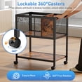 thumbnail image 5 of Mobile File Cabinet With Wheels Metal 2-Tier Under Desk Hanging Files Letter Size for Home Office 23.6" W x 14.6" D x 26.6" H, 5 of 9