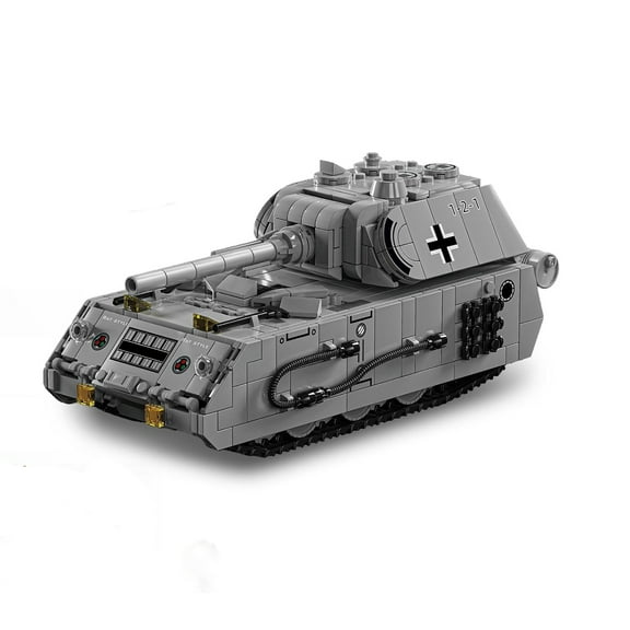 BrixVibe Military Mouse Heavy Tank Building Set Compatible with Lego Army WW2 Vehicle Model for Boys Adults
