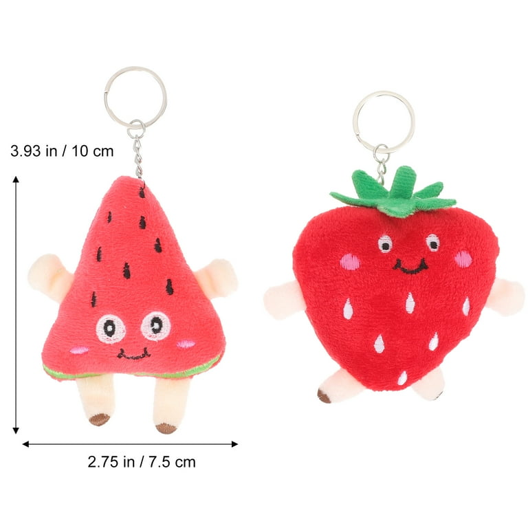 Strawberry Keychain Wristlet Cute Key Fob Strawberry Lanyard for