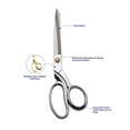 thumbnail image 5 of 8.5 Inch Heavy Duty Fabric Scissors, Stainless Steel Sewing Shears for Tailors, Dressmakers & Crafts (Silver), 5 of 5