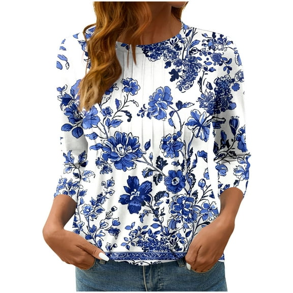 Fall Tshirts Shirts for Women 2026 Women's Tops Dressy Quarter Length Sleeve Tops Womens Blouses New Arrivals