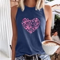 thumbnail image 3 of Pisexur T-Shirt pour Femmes contre le Cancer du Sein Sans Manches à Col Rond, Lutte contre le Ruban Rose, Sensibilisation au Cancer du Sein, Débardeur Dos Nageur, 3 of 5