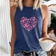 thumbnail image 2 of Moda casual mujer sin mangas impreso damas cuello redondo blusas tops camiseta Fridja gh4299, 2 of 5