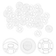 thumbnail image 2 of Weiweiguan 2 Bags Transparent Plastic Concealed Buttons Practical Clothes Snap Buttons, 2 of 6