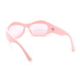 thumbnail image 4 of Trendy Fashion Curved Wrap Sport Thick Plastic Sunglasses All Pink, 4 of 4