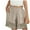 Khaki, variant on Oalirro Women's Summer Shorts with Lace Trim & Elastic Waist - Fashion Casual Pocket Shorts for Women