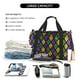thumbnail image 5 of Disketp Mardi Gras Shiny Green Purple Bolsa de Viaje Tipo Duffle, Bolso de Mano para Fin de Semana para Mujer, Bolsa de Gimnasio Ligera para Hombre, Esencial para Viajes, 5 of 7
