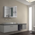 thumbnail image 4 of 20" W x 26" H Single-Door Bathroom Medicine Cabinet with Mirror, Recessed or Surface Mount Bathroom Wall Cabinet, Beveled Edges,Silver, 4 of 8