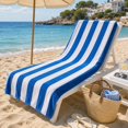 thumbnail image 4 of Striped Cottons Beach Towel Absorbent Dry Pool Towel For Adults 70x150cm, 4 of 6