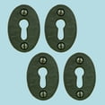 thumbnail image 2 of Renovators Supply Keyhole Escutcheon 1-3/4" Black Wrought Iron Keyhole Cover Plate w/Screws Pack of 4, 2 of 7