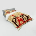 thumbnail image 3 of Ambesonne Vintage Bedding Set 3 Pcs, Paris Eiffel Tower View, Twin XL, Red Brown Ecru, 3 of 3