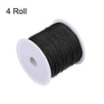 thumbnail image 3 of 4 Rolls Nylon Beading Thread Knotting Cord 0.8mm 50 Yards Braided Nylon Crafting Satin String, Black, 3 of 5