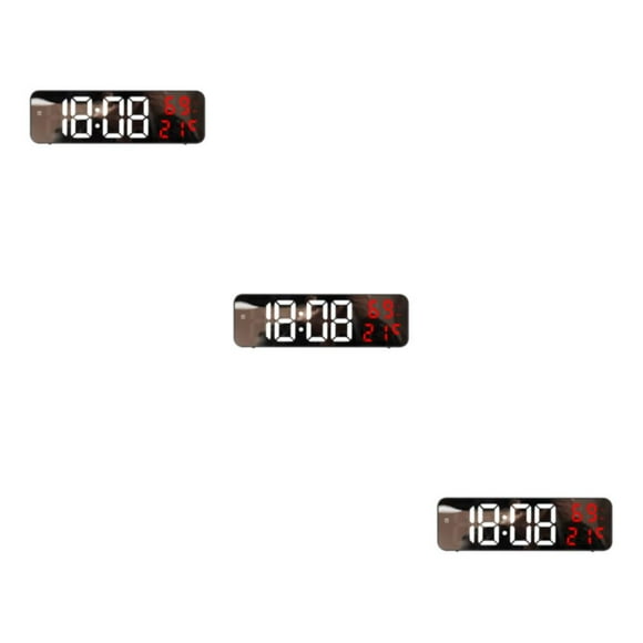 Cateissary Reloj de pared clásico ABS - Temporizador digital LED 15 grandes opciones de ubicación Alimentado por batería Negro+Blanco+Rojo Type1 NO1