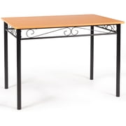 Costway 5 PC Dining Set Wood Metal Table 30'' and 4 Chairs Kitchen Breakfast Furniture New