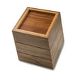 thumbnail image 3 of Teak Waste Basket Large, 3 of 5