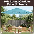 thumbnail image 2 of Pure Garden 10FT Patio Umbrella with Auto Tilt and Vented Canopy (Blue), 2 of 8