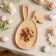 thumbnail image 5 of VMWMSSR Easter Cartoon Bunny Tray, Creative Bunny Egg-Shaped Wooden Serving Tray For Easter Eggs, Snacks Party Decor Khaki-30cm, 5 of 6