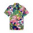 thumbnail image 7 of sogami Short Sleeve Hawaiian Tops Aloha Camp Collar Shirts for Men Leaf Pattern, 7 of 7
