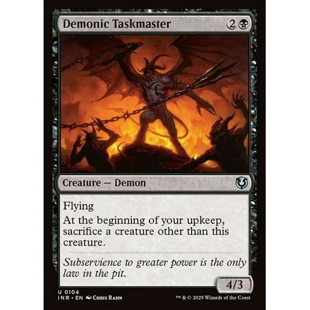 MtG Innistrad Remastered Uncommon Demonic Taskmaster #104