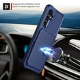 thumbnail image 5 of Wallet Case for Samsung Galaxy A54 5G Multifunctional Design Back Case, Rugged PC Luxury PU Leather Magnetic Car Mount Cover with Card Slots Holder Shockproof Lens Protective Case,Darkblue, 5 of 7