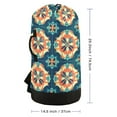thumbnail image 3 of RMDQTR Durable Large Laundry Backpack with Drawstring Closure Ideal for Laundry Trips,Travel&Camping Boho Pattern on Blue, 3 of 7
