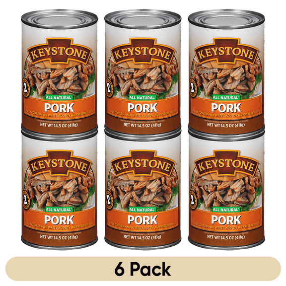 Keystone Fully Cooked Pork, 14.5 oz, Pack of 6 Cans