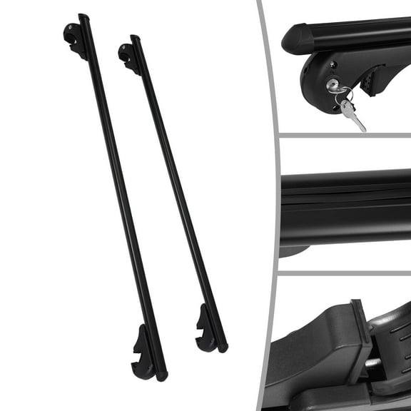 Miumaeov 2PCS Black Roof Rack Cross Bars Carrier Aluminium For Subaru Outback 2010 2011 2012 2013 2014