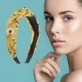 thumbnail image 2 of Unique Bargains 1 Pc Fashion Little Chrysanthemum Pattern Headbands for Women Yellow, 2 of 6