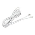 thumbnail image 4 of Uxcell Phone Extension Cord Telephone Cable Phone Line Cord RJ11 6P4C Plugs, Male to Male for Phone and Fax 2pcs White 15 ft, 4 of 5