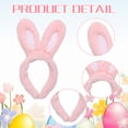 thumbnail image 3 of ‌Alaiyaky Bunny Ears Headband, Easter Plush Rabbit Ears Headband Bunny Teeth Bunny Cosplay Costume Fancy Dress Up Accessories Easter Egg Hunt Decorations Party Spring Celebrations, 3 of 7
