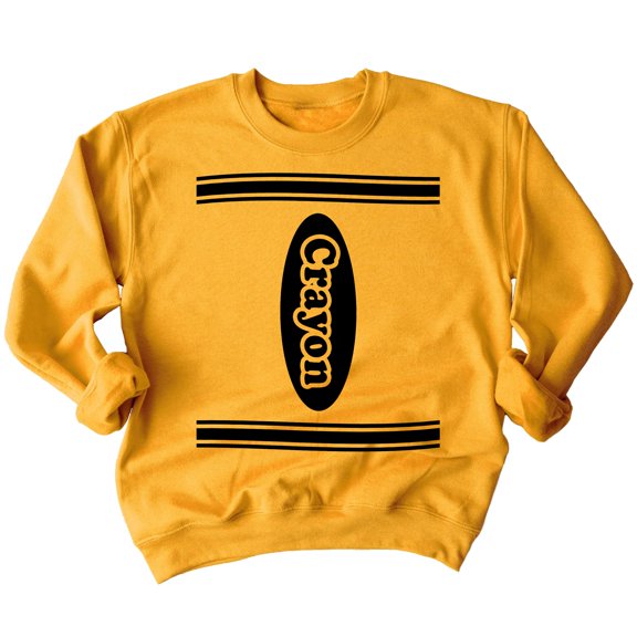 Crayon Shirt Halloween Costume For Teams Groups Crewneck Sweatshirt, S, Gold