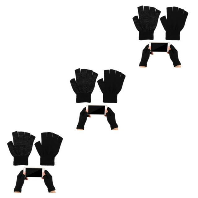 Thinsony Cotton Women Fingerless Mittens For Winter Soft And Comfortable Outdoor Activities Practical 3Set