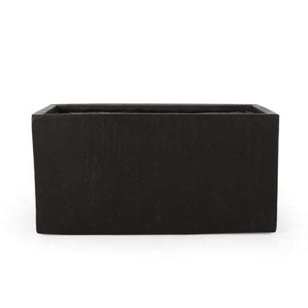 Planters For Outdoor Plants ELLA MGO L31 Planter Box Black Garden Pots Magnesium Oxide Indoor Garden Pots Garden & Outdoor Garden Supplies Garden Pots & Planters