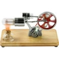 thumbnail image 1 of Stirling Engine Motor Kit Steam Heat Electricity Power Generator with LED Light Educational Hot Air Stirling Engine Motor Model Learning Science Experiment Toys for Kids Students, 1 of 9