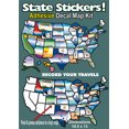 thumbnail image 1 of State Sticker Travel Map Sticker STATESTICKERMAP United States Map With 50 State Stickers; Self Adhesive Type; Permanent State Sticker; 19-1/2 Inch Length x 13 Inch Width; Vinyl Map, 1 of 2