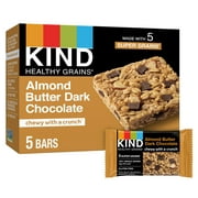 KIND Healthy Grains Bars, Almond Butter Dark Chocolate, 1.2 oz, 5 Count