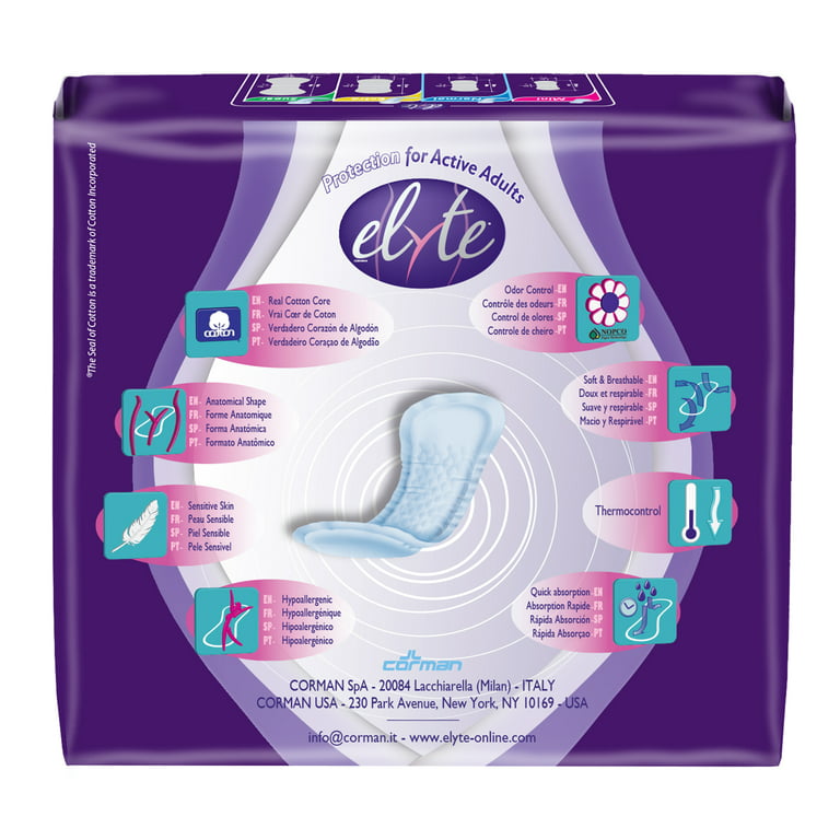 Elyte Cotton Hypoallergenic Bladder Control Pads & Pantiliners