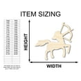 thumbnail image 2 of Unfinished Wood Sagittarius Centaur Shape - Zodiac Craft - up to 46" 10" / 1/4", 2 of 5