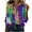 Tops-A69Green, variant on LEKWK Women's Mardi Gras Tops Leopard Glitter Print Button Down Blouses Dressy Casual Long Sleeve Lapel Neck Casual Work Office Outfits