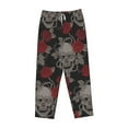 thumbnail image 4 of Haiem Skull and Red Roses Women's Pajama Pants Ultra Lightweight Pjs Bottoms Sleepwear Bottom Pants With Pocket Drawstring-Small, 4 of 9